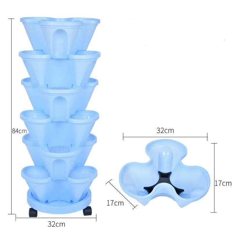 Stackable Plastic Strawberry V - đánh giá và giá Hydroponic Tower Planter